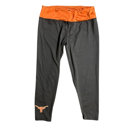 Pants - Black and Orange Leggings with Longhorn Logo